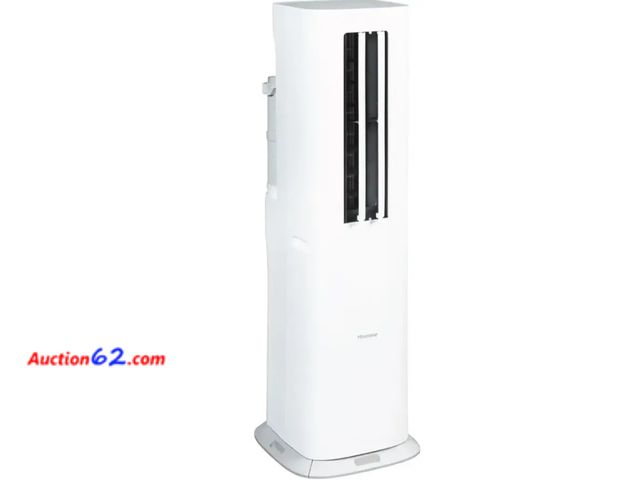 Lot 44-36g - Retail value $600- Hisense - 350 Sq. Ft. 8,000 BTU Portable Air Conditioner Inverter with Heat - White- cracked E-Commerce Return, A basic i...