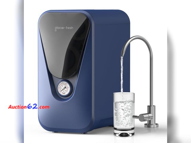 Lot 44-214m - $259.99 Retail price - GLACIER FRESH GFU03 Reverse Osmosis System 800 GPD, No Electric/Noise, 3:1 Pure to Drain, 5-Stage Tankless Under-Sink...