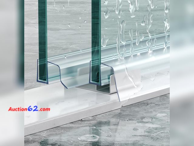 Lot 44-708o - FCSOTSPS Sliding Shower Door Bottom Seal, 2 PCS 1/2" x 36" Sliding Shower Door Sweep for 1/2 Inch Glass, Frameless Glass Door Seal Strip Sto...