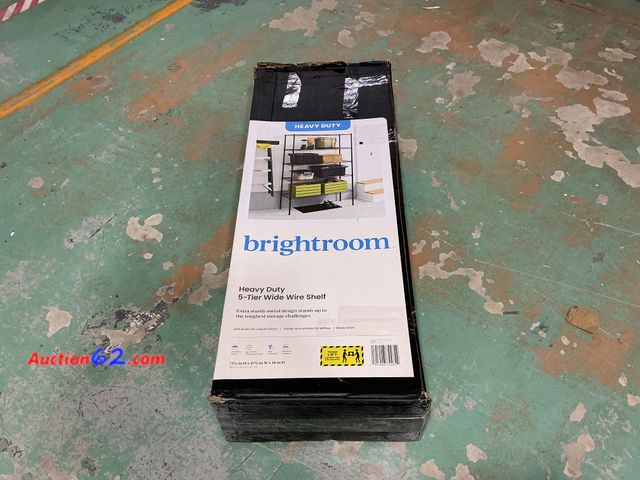 Lot 44-902w - 5 Tier Wide Wire Shelving - Brightroom- Missing 4 poles E-Commerce Return, A basic inspection has been given to this item. Sold AS-IS. See A...