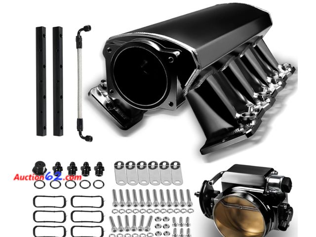 Lot 44-662o - $350 Retail price - 92MM Intake Manifold with Fuel Rails + Throttle Body &amp; Throttle Position Sensors TPS IAC Compatible with Chevrolet G...