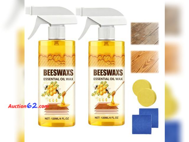 Lot 44-1999e - Beeswax Wood Polish Spray,Beeswax Furniture Polish Spray,Wood Polishing Beeswax Spray for Wood Tables, Cabinets, Floors Beeswax Essential Oi...