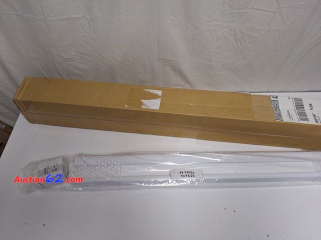 Lot 44-7408p - Lot of (2) 1.5" cordless white 33" width × 64" length dark out blinds  Appears New, A basic inspection has been given to this item. Sold AS-...