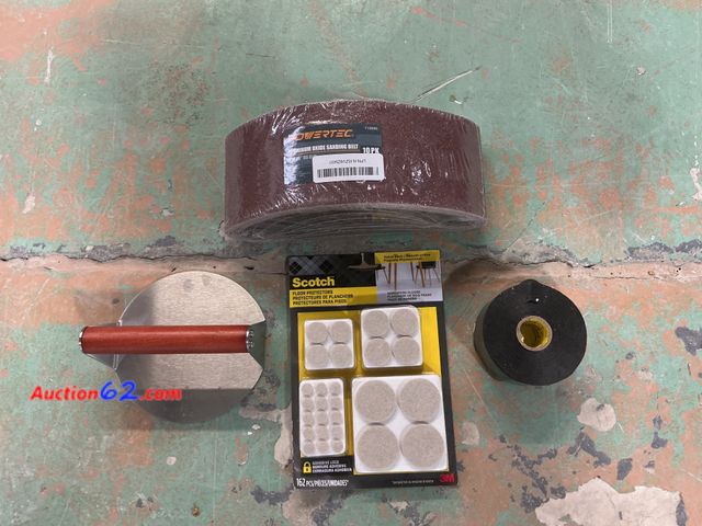 Lot 44-929 - POWERTEC Aluminum Oxide Sanding Belt 4 x 24, Scotch Floor Protectors Not Tested E-Commerce Return, A basic inspection has been given to this...