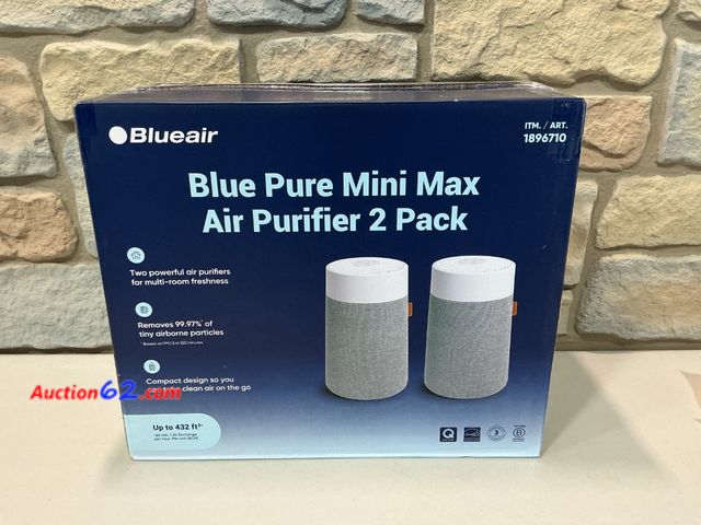 Lot 44-1591b - $164 Retail price - Blueair Blue Pure Mini Max Air Purifier  2 Pack See All Photo's Not Tested E-Commerce Return, A basic inspection has bee...