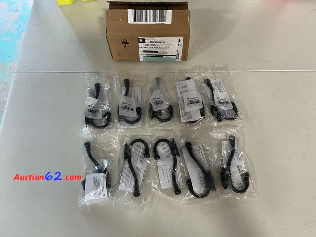 Lot 44-618b - Lot of (10) Total Retail $86- Liberty B46305C-FB-C Ball End Coat and Hat Hook, Flat Black 1. Appears New, A basic inspection has been given ...