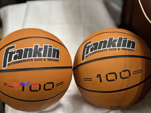 Lot 44-6209e - Set of 2 Franklin 100 indoor/outdoor basketballs. Appears New, A basic inspection has been given to this item. Sold AS-IS. See All Photo's N...