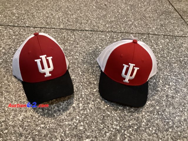Lot 44-4041a - Lot of (2) Indiana University hats.  Appears New, A basic inspection has been given to this item. Sold AS-IS. See All Photo's