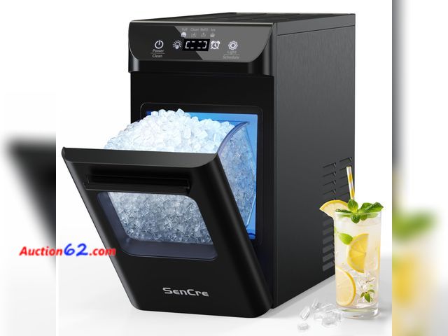 Lot 44-917j - $844.58 Retail price - SenCre Nugget Ice Maker 44lbs/Day Countertop Ice Maker, Ice Makers with Self-Cleaning &amp; Timer, One-Click Operatio...