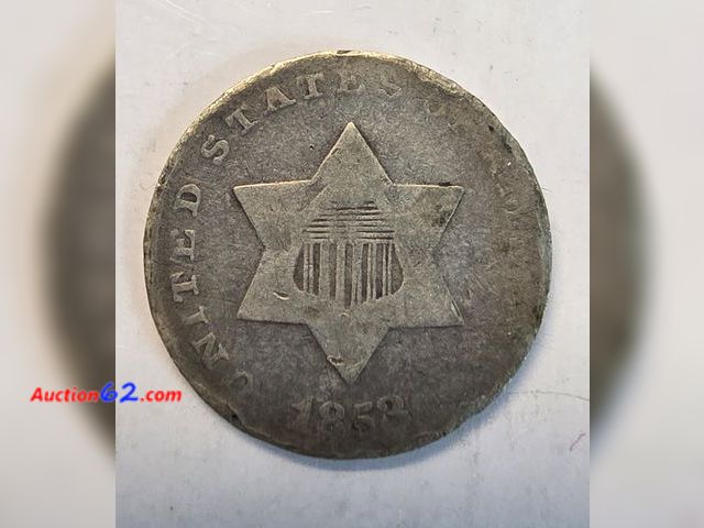 Lot 44-8321x - 1853 THREE CENT SILVER. COMES IN A PROTECTIVE FLIP! - NT