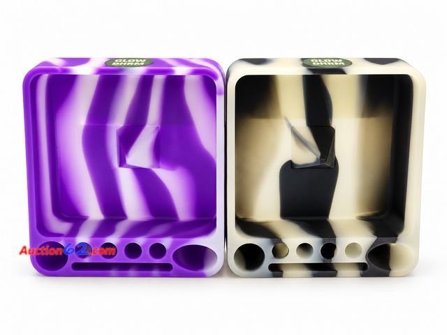 Lot 44-6212m - Set of 2 silicone ashtrays. Glow in the Dark Appears New, A basic inspection has been given to this item. Sold AS-IS. See All Photo's Not Te...