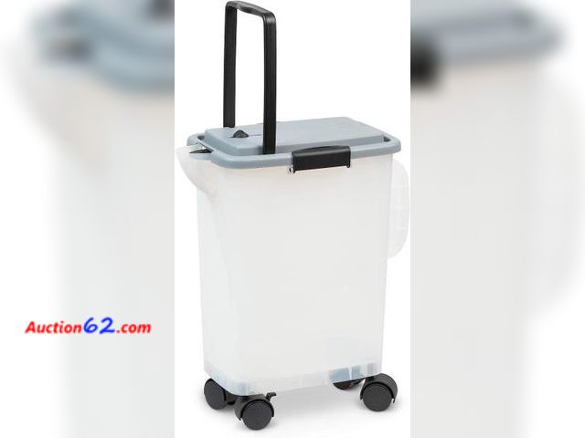 Lot 44-172b - PetFusion BetterBin Portable Litter Storage Container (16.5 x 11.7 x 19) | Holds up to 25 lbs/10 Gallons, Great for Dry Dog and Cat Food | A...