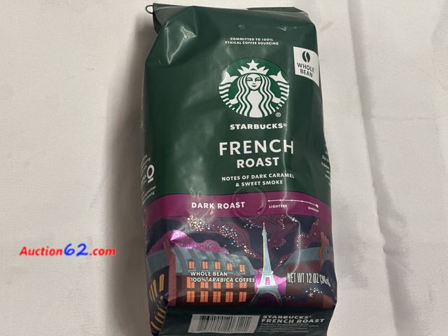 Lot 44-6137w - Starbucks French Roast, 12oz, whole bean. New. Date 7/30/26  See All Photo's Not Tested Never opened, Factory Sealed