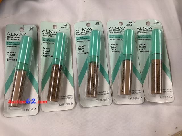 Lot 44-7568p - Lot of 5 ALMAY clear complexion concealer associated tints. NEW PACKAGE DAMAGE. E-Commerce Return, A basic inspection has been given to this...