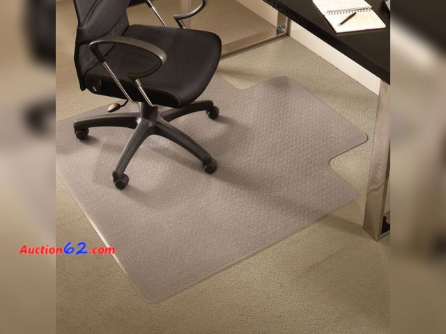 Lot 44-252a - ES Robbins EverLife Chair Mat with Lip for Medium Pile Carpet, 45"x53", Crystal Edge (122183) See All Photo's Appears New, A basic inspectio...
