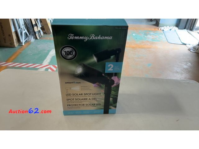 Lot 44-1737a - Tommy Bahama LED Solar Spotlight - 2 Pack See All Photo's Not Tested E-Commerce Return, A basic inspection has been given to this item. Sold...