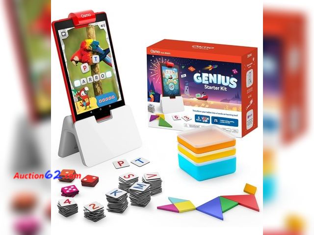 Lot 44-7422o - Osmo-Genius Starter Kit for Fire Tablet - 5 educational learning games - age 6-10 math, spelling, creativity &amp; more  Appears New, A basi...