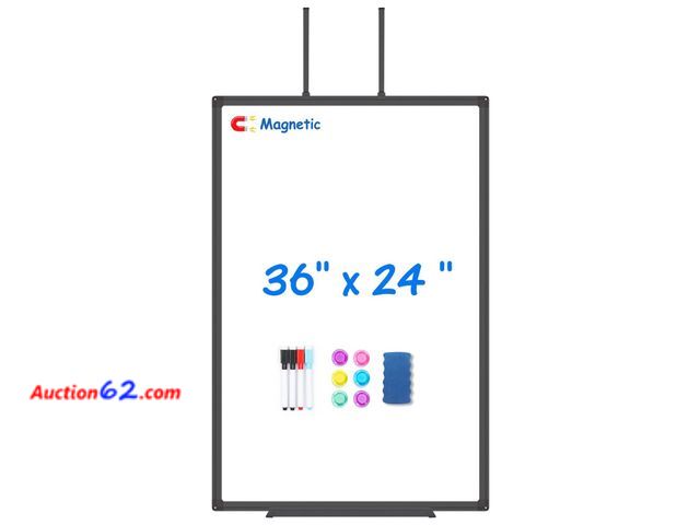 Lot 44-375M - Maxtek Black Magnetic Dry Erase Board for Door 36 x 24 in See All Photo's Appears New, A basic inspection has been given to this item. Sold ...
