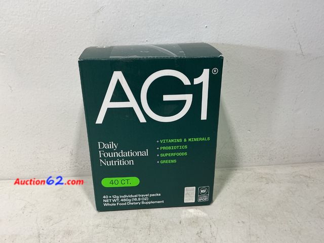 Lot 44-548j - AG1 Athletic Greens 40 X 12g Individual Sealed Nutrition Packets OPEN B0X See All Photo's Not Tested Appears New, A basic inspection has bee...