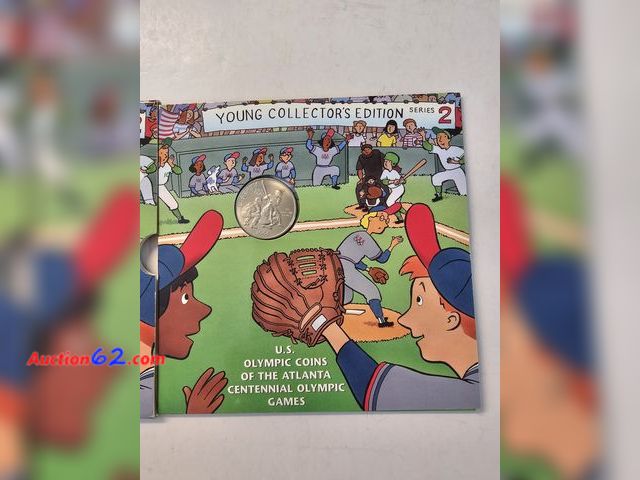 Lot 44-8374u - YOUNG COLLECTOR'S EDITION  U.S. OLYMPIC ATLANTA GAMES SET WITH 1995 BRILLIANT UNCIRCULATED BASEBALL CLAD HALF DOLLAR.-NT