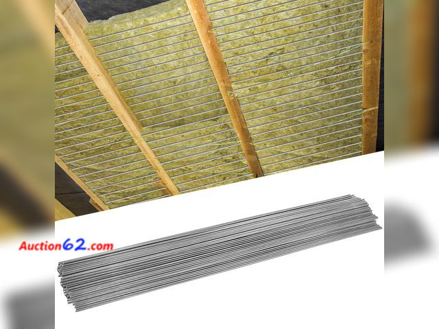 Lot 44-1752w - 100 Pcs 36 Inch Insulation Support - 36" Carbon Steel Metal Insulated Wire for Attic, Ceiling Insulation, DGG005 Not Tested See All Photo's ...
