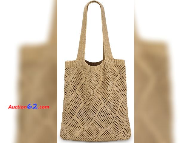 Lot 44-9148b - Retail of $56- Lot of (2) Ayieyill Crochet Tote Bags For Women Appears New, A basic inspection has been given to this item. Sold AS-IS.