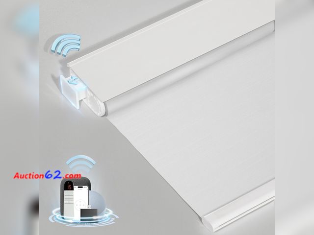 Lot 44-2793 - $96.99 Retail price - MANSNIX Smart Motorized Blinds with Remote, Cordless No-Drill Automatic Roller Shades, Blackout Electric Blind for Win...