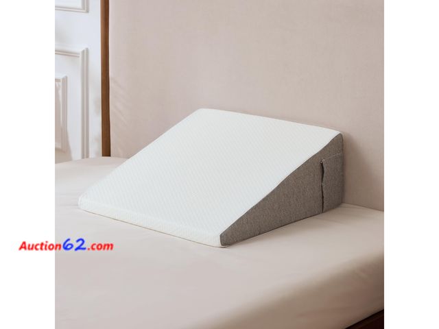 Lot 44-5524p - Wedge Pillow with Foam Top for Sleeping,Reading and Rest, 8 Inch Elevated Support Triangle Bed Pillow for Legs and Back Support with Washabl...