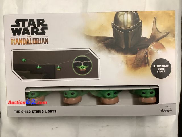 Lot 44-6100q - Star Wars The Mandalorian, The Child String Lights. New. See All Photo's Not Tested Never opened, Factory Sealed