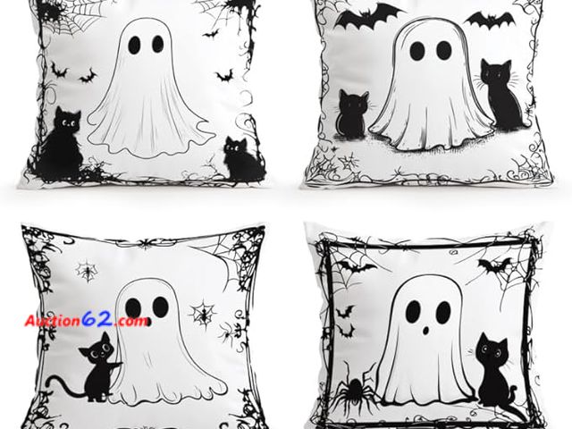 Lot 44-9103j - Lot of (3) Sets of (4) OBSEDE Fall Pillow Covers 18x18 Appears New, A basic inspection has been given to this item. Sold AS-IS.