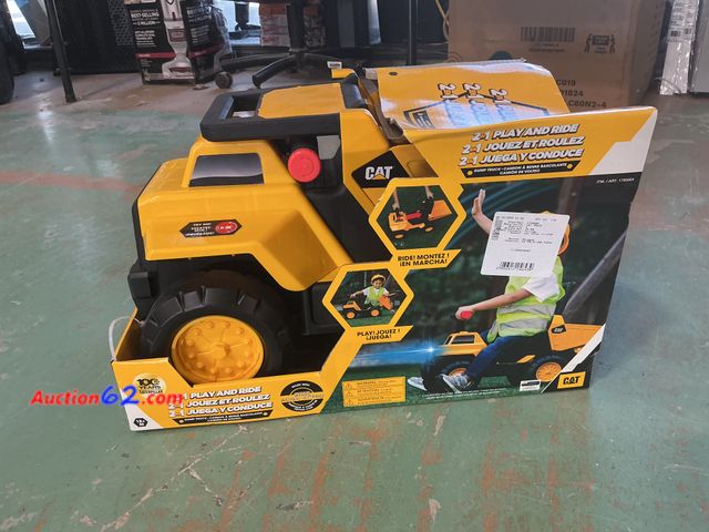 Lot 44-664g - CAT Dump Truck for Kids- Seat Does Not Open E-Commerce Return, A basic inspection has been given to this item. Sold AS-IS. See All Photo's N...