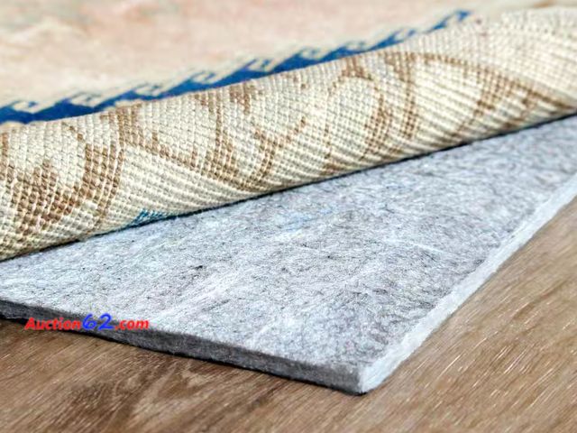 Lot 44-235b - Retail of $62- Essentials 8 ft. x 8 ft. Square Hard Surface 100% Felt 3/8 in. Thickness Rug Pad 2. E-Commerce Return, A basic inspection has...