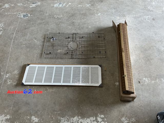 Lot 44-4059e - Stainless Steel Sink Grid and White Vent Cover Lot E-Commerce Return, A basic inspection has been given to this item. Sold AS-IS. See All Ph...