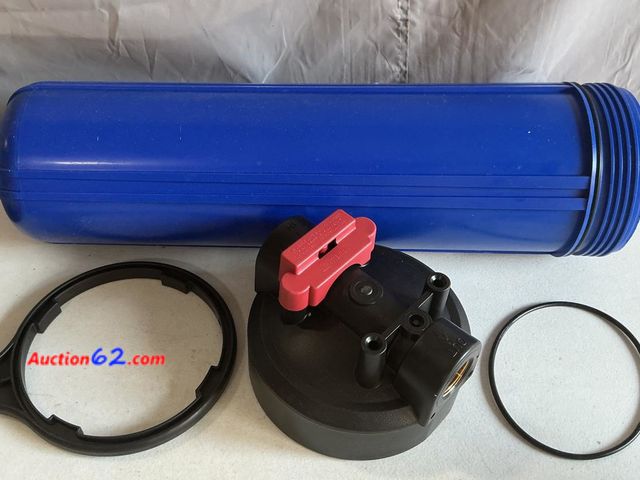 Lot 44-307M - 20 Inch Big Blue Water Filter Housing Kit with Bypass Valve and Wrench See All Photo's E-Commerce Return, A basic inspection has been given ...