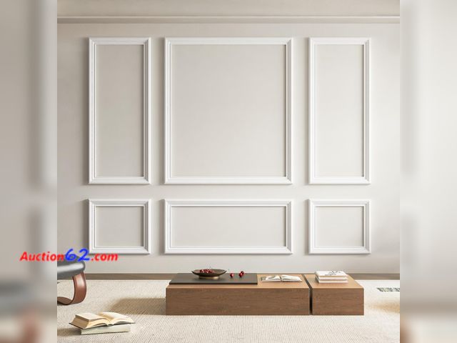 Lot 44-4069w - Art3d Pre-Cut Wall Molding Set of 6 pcs, Ready-to-Assemble Wainscoting Panels for Interior Wall Décor Living Room Bedroom Accent Wall - Inst...