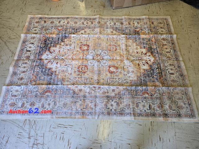 Lot 44-6514t - 5x7ft Area Rug Washable, Non-Slip  Appears New, A basic inspection has been given to this item. Sold AS-IS.