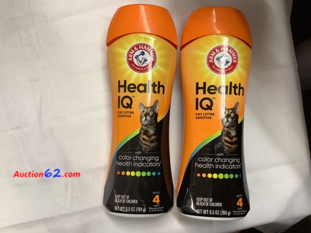 Lot 44-6057w - 2 bottles of Arm &amp; Hammer HEALTH IG Cat litter additive, with color changing health indicators, up to 4 uses each bottle. New. See All P...