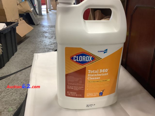 Lot 44-6214w - Clorox 1 Gallon, Total 360 Disinfectant Cleaner, Kills Cold And Flu Viruses also, New. See All Photo's Not Tested Never opened, Factory Seal...