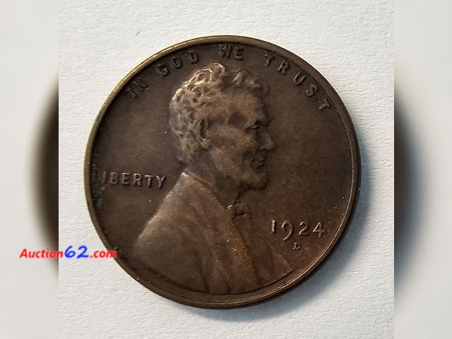Lot 44-8324r - KEY DATE LOW MINTAGE 1924-D LINCOLN WHEAT CENT!!! MINTED IN DENVER.-NT