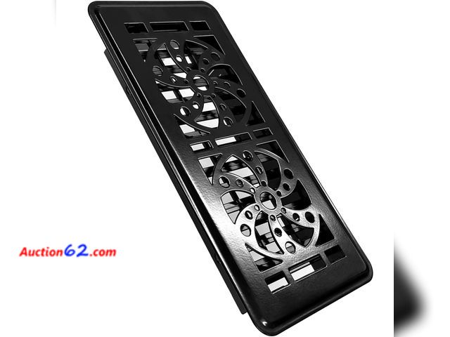 Lot 44-9189 - Floor Vent Cover, 4 x10, Fan Shape Panel Floor Vent Cover, Decorative Vent Covers for Home Floor, Heavy Duty Steel Air Vent Covers to Walk o...