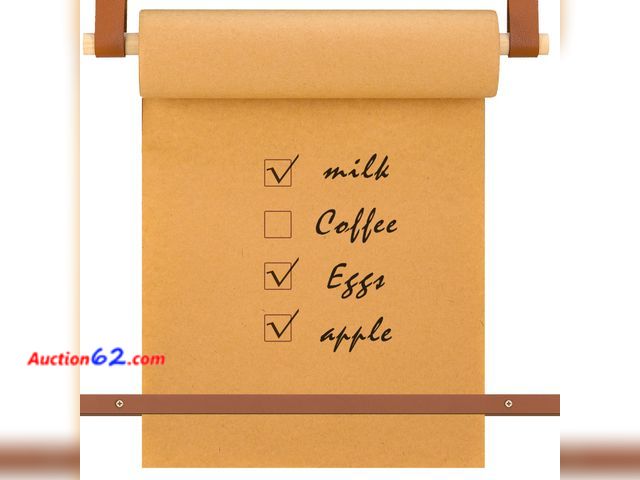 Lot 44-1782w - Lincia 17 Inch Kraft Paper Roll Dispenser Wall Mounted 30 Meters Brown Grocery List Note Craft Butcher Paper Roll Holder Memo Board for Wall...