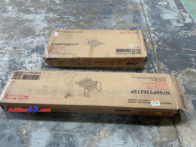 Lot 44-11j - $350 Retail price - Murphy Bed Frame Queen Size Espresso N708P336212P Lot Not Tested See All Photo's Appears New, A basic inspection has bee...