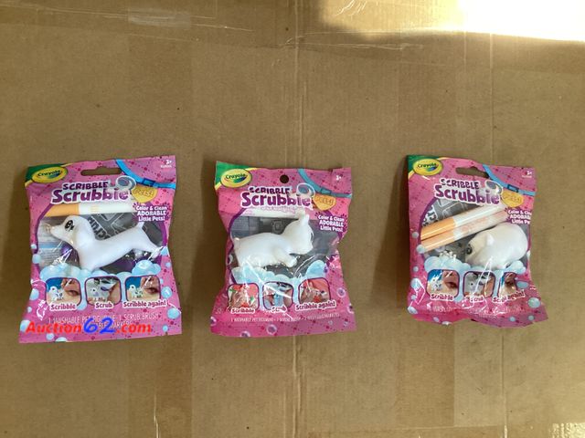 Lot 44-7722j - Lot of (3) Crayola Scribble Scrubbie pets.  Appears New, A basic inspection has been given to this item. Sold AS-IS. See All Photo's