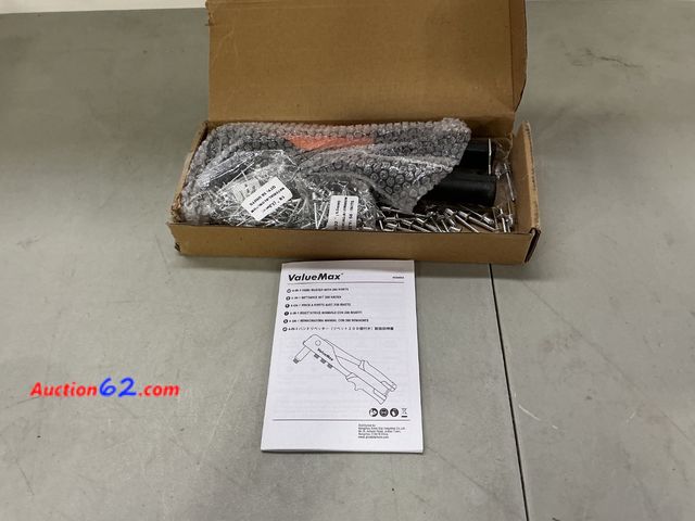 Lot 44-1916i - ValueMax 4-in-1 Hand Riveter with 200 Rivets Not Tested See All Photo's E-Commerce Return, A basic inspection has been given to this item. S...