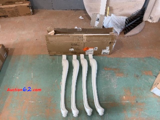 Lot 44-4071p - Home Decorators Collection Provence Writing Desk Legs - Carved, White Appears New, A basic inspection has been given to this item. Sold AS-I...