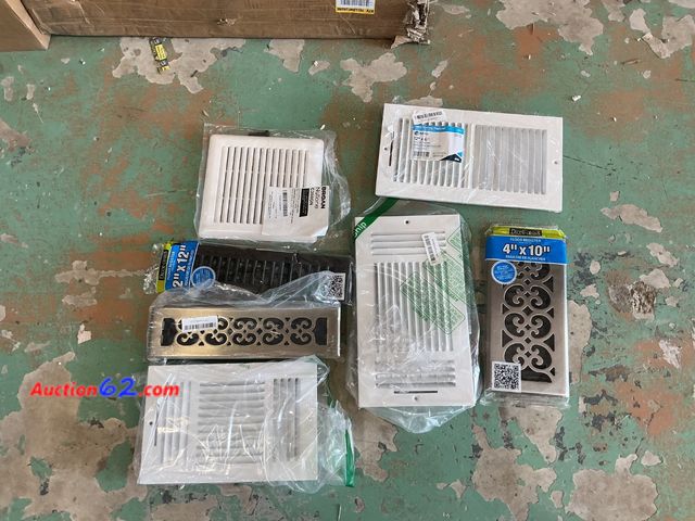 Lot 44-1926i - BRGAN, DecoCraves, EZ-FLO - Assorted Vent Covers - Wall, Ceiling, and Floor Registers Not Tested See All Photo's E-Commerce Return, A basic ...