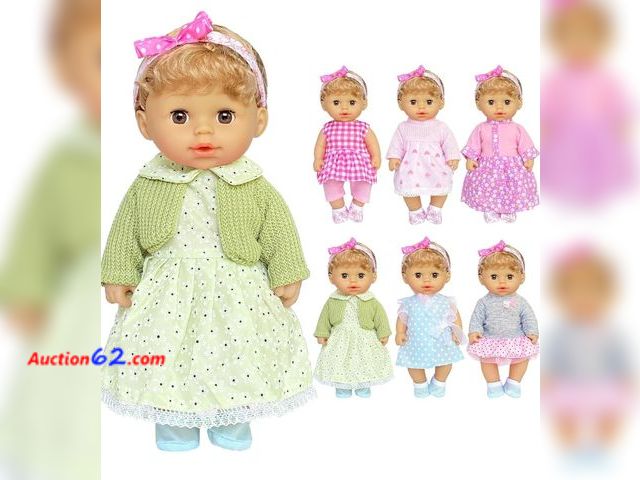 Lot 44-7127i - Lot of (5) pack of 6 Alive lovely baby dress clothes accessories gown outfits for 12 inch doll, Bitty Baby Doll Appears New, A basic inspect...