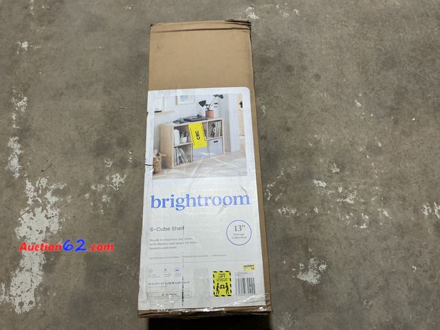 Lot 44-1611w - brightroom 6-Cube Shelf, 13" Cube Storage See All Photo's Not Tested E-Commerce Return, A basic inspection has been given to this item. Sold...