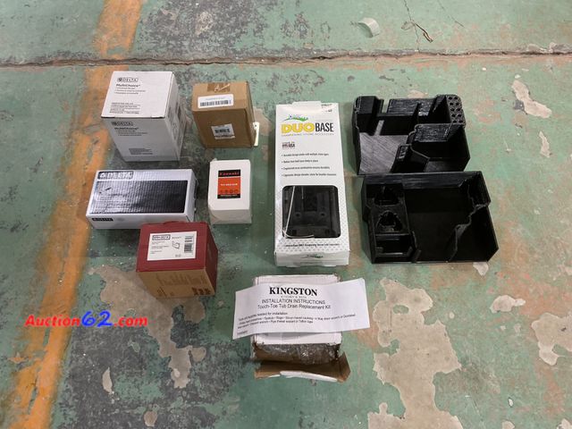 Lot 44-980 - Delta MultiChoice - Faucet Cartridge, Kingston Touch-Toe Tub Drain Replacement Kit, Bronson Robe Hook, Woodstock Swivel Caster, DUC Base Not...