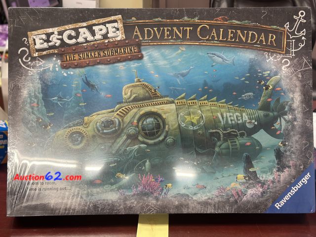 Lot 44-4113f - Escape adventure calendar the sunken submarine board game. NEW. See All Photo's Not Tested Never opened, Factory Sealed